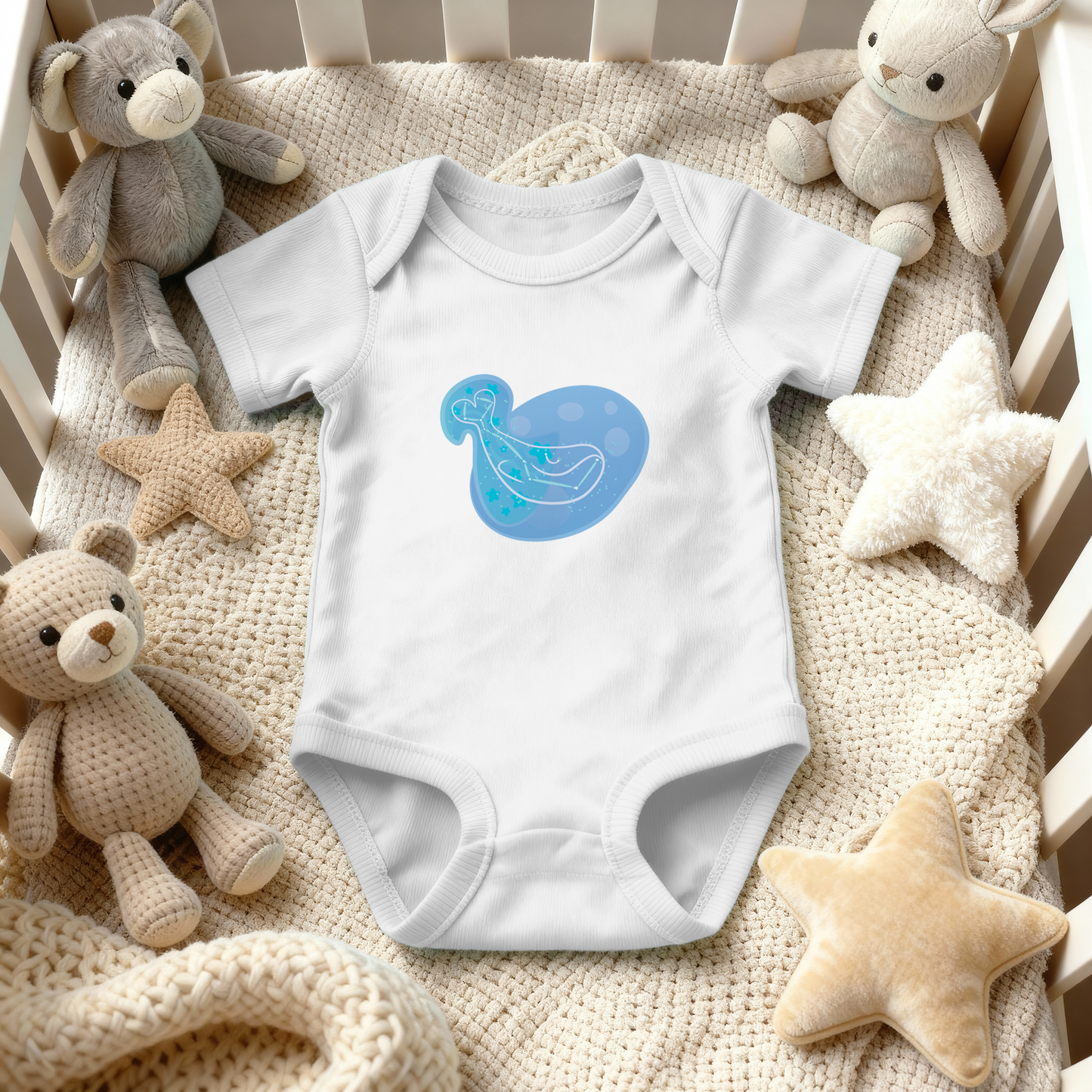 Mir the Spunky Calf Astral Zenith Traces on Infant Baby Rib Bodysuit