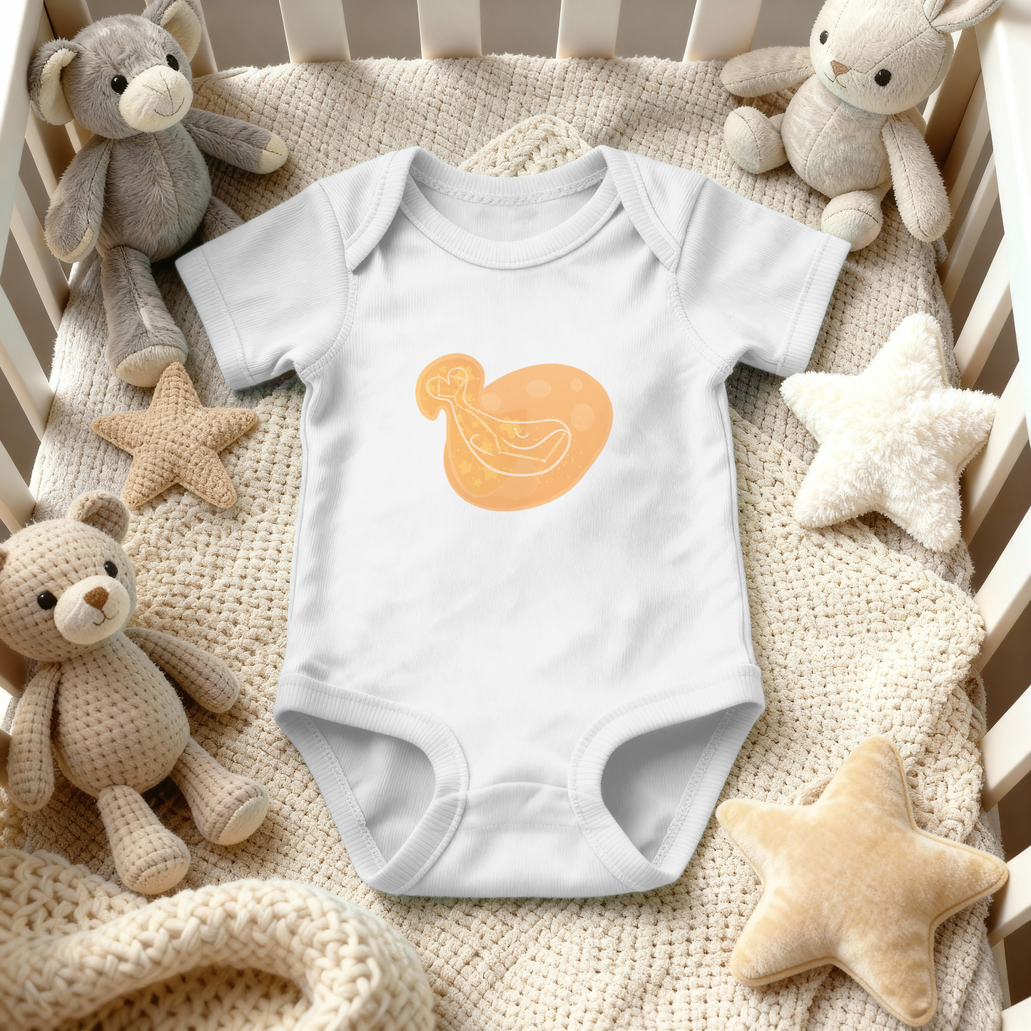 Mir the Spunky Calf Astral Dawn Traces Infant Baby Rib Bodysuit