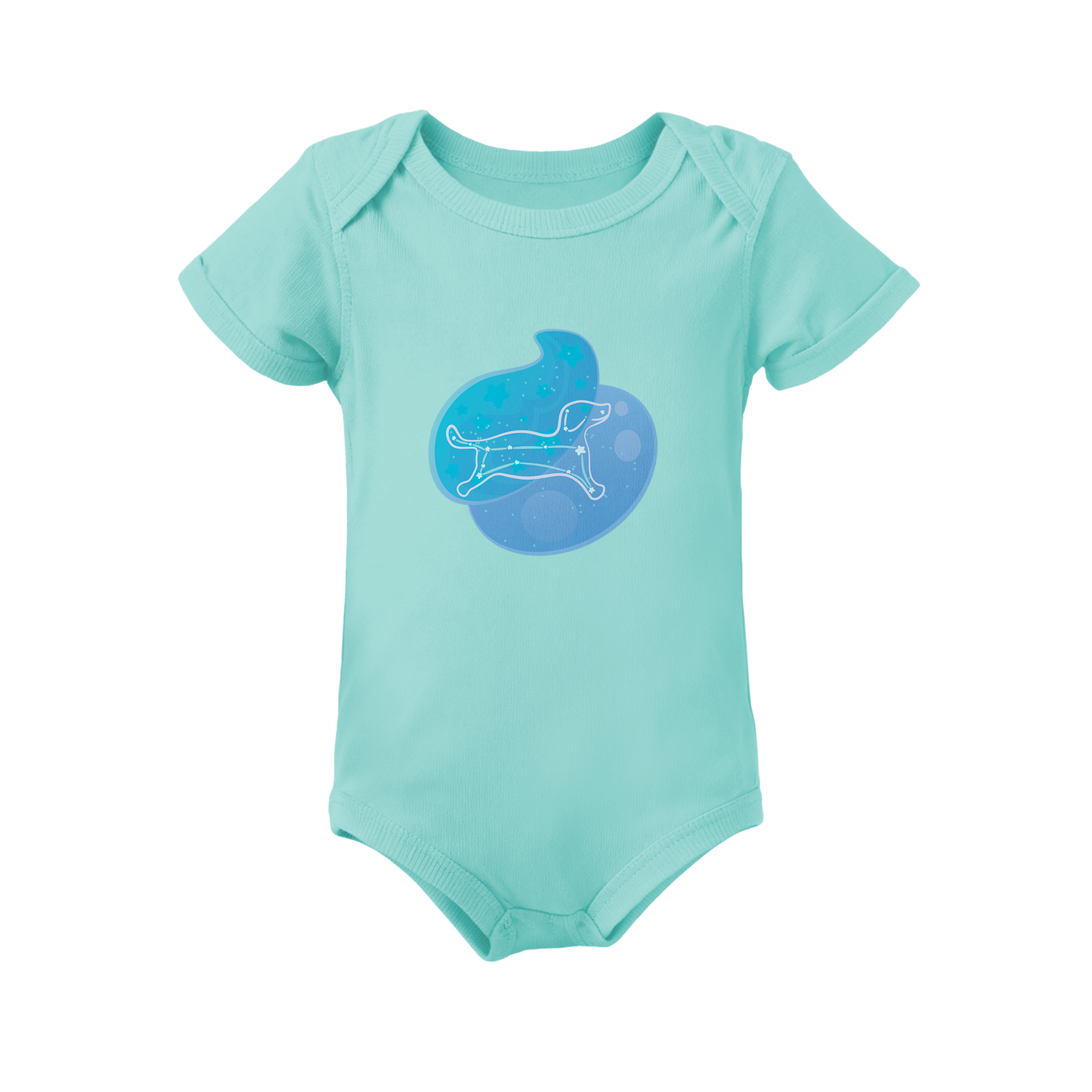 Rius the Loyal Puppy Astral Zenith Traces on Infant Baby Rib Bodysuit
