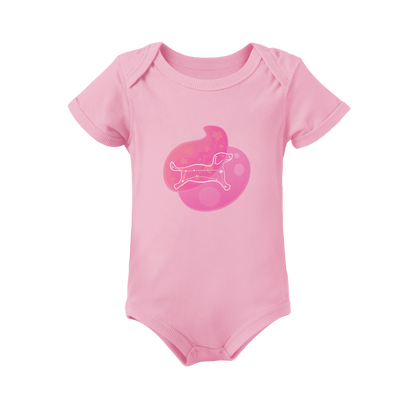 Rius the Loyal Puppy Astral Dusk Traces on Infant Baby Rib Bodysuit
