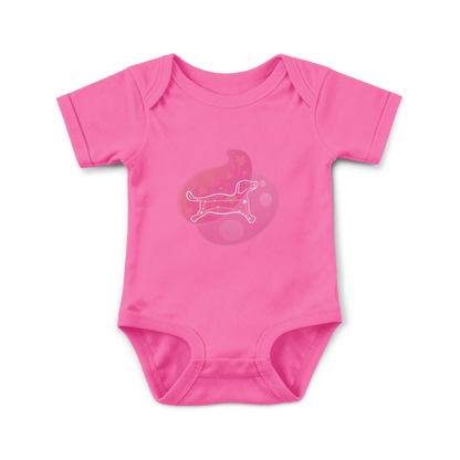 Rius the Loyal Puppy Astral Dusk Traces on Infant Baby Rib Bodysuit