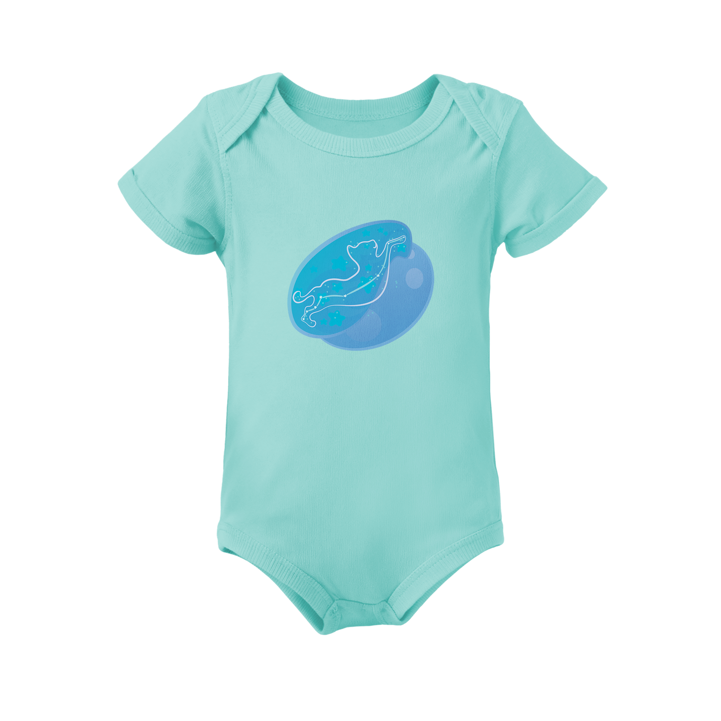 Lyn the Keen Kitten Astral Zenith Traces on Infant Baby Rib Bodysuit