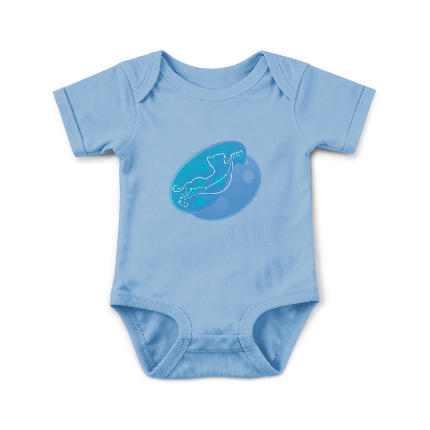Lyn the Keen Kitten Astral Zenith Traces on Infant Baby Rib Bodysuit