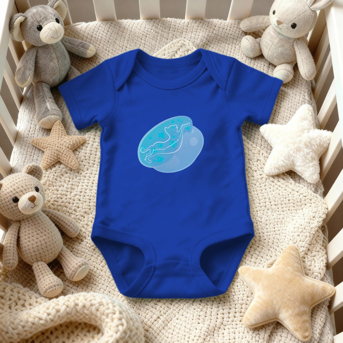 Lyn the Keen Kitten Astral Zenith Traces on Infant Baby Rib Bodysuit