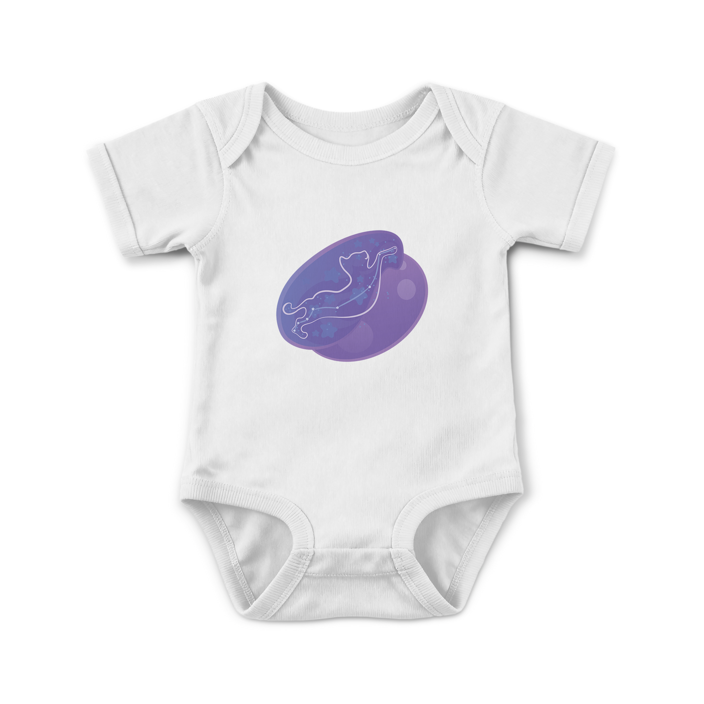 Lyn the Keen Kitten Astral Nadir Traces on Infant Baby Rib Bodysuit