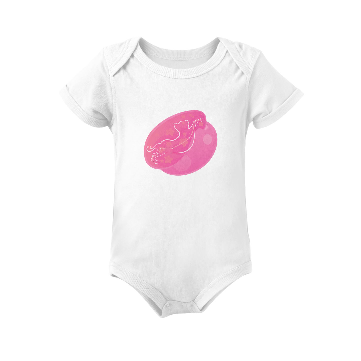 Lyn the Keen Kitten Astral Dusk Traces on Infant Baby Rib Bodysuit