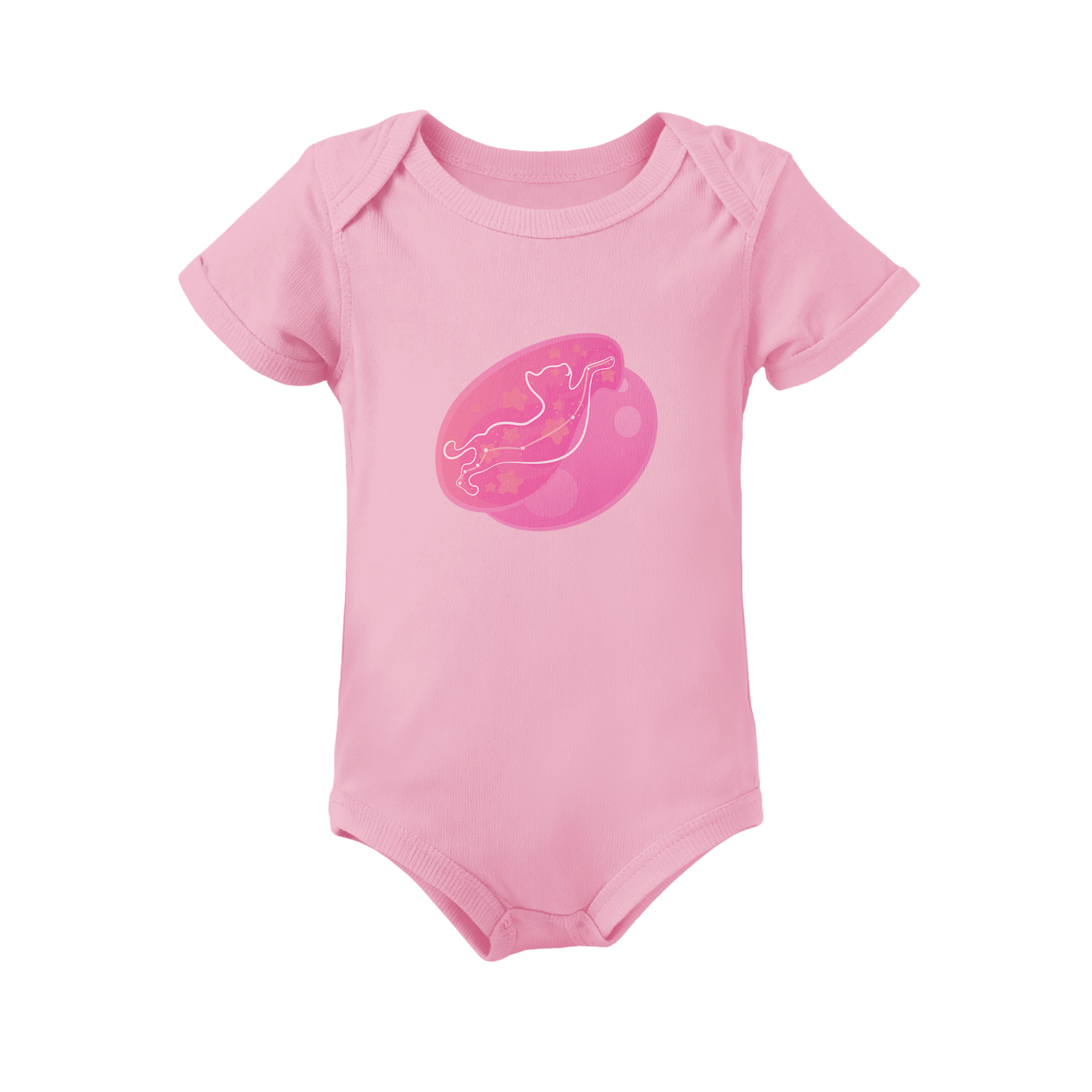 Lyn the Keen Kitten Astral Dusk Traces on Infant Baby Rib Bodysuit