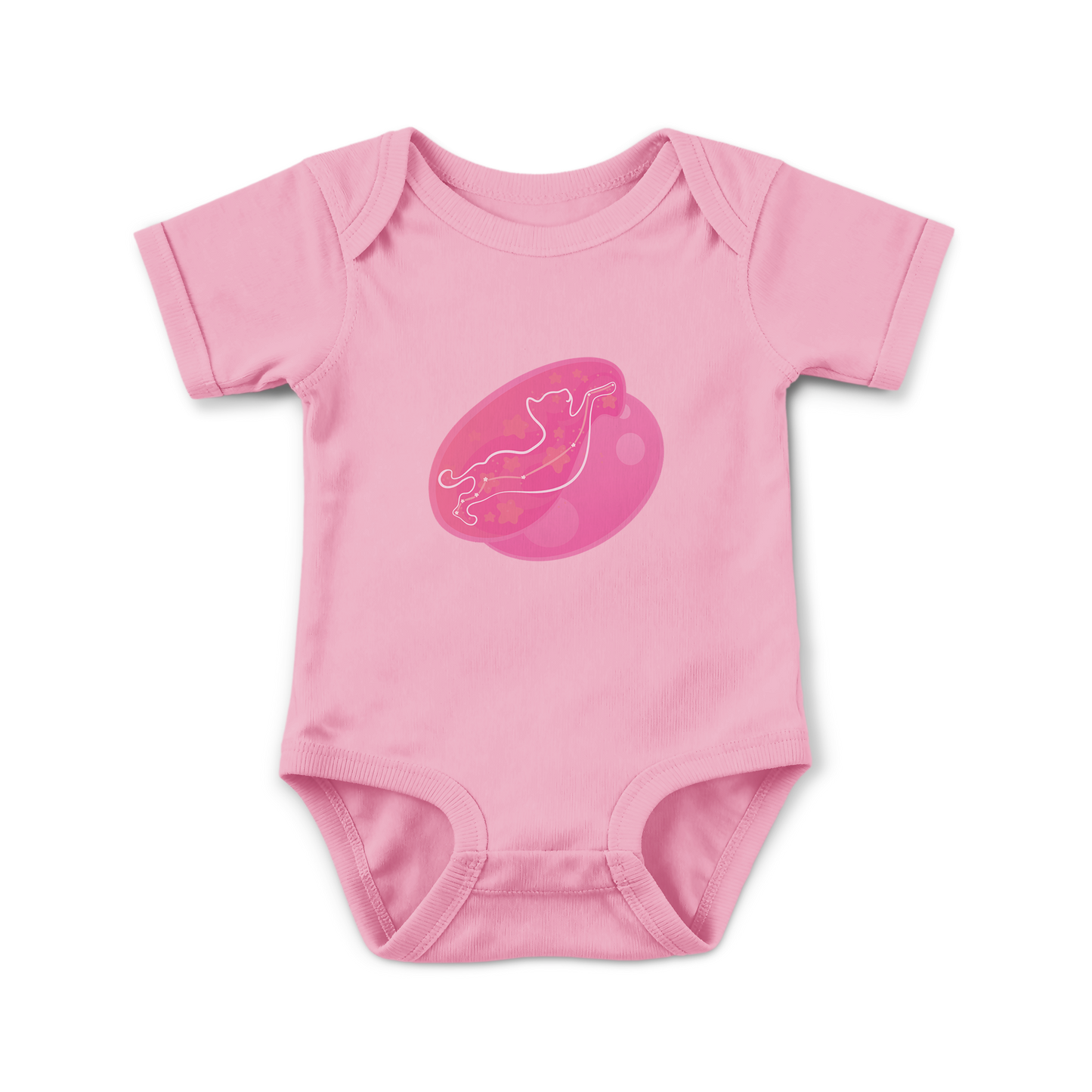 Lyn the Keen Kitten Astral Dusk Traces on Infant Baby Rib Bodysuit