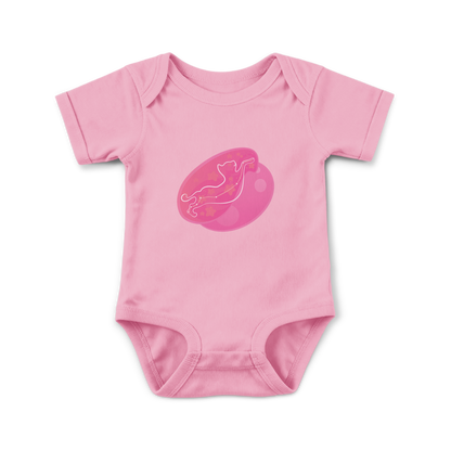 Lyn the Keen Kitten Astral Dusk Traces on Infant Baby Rib Bodysuit