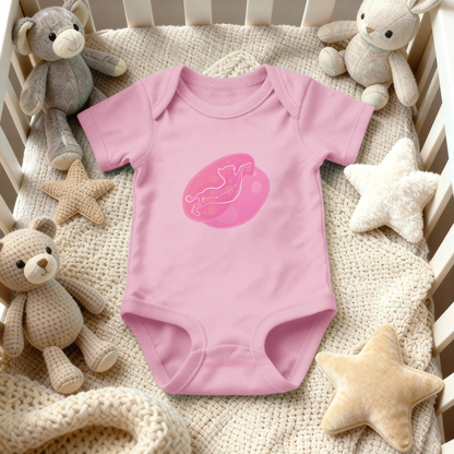 Lyn the Keen Kitten Astral Dusk Traces on Infant Baby Rib Bodysuit